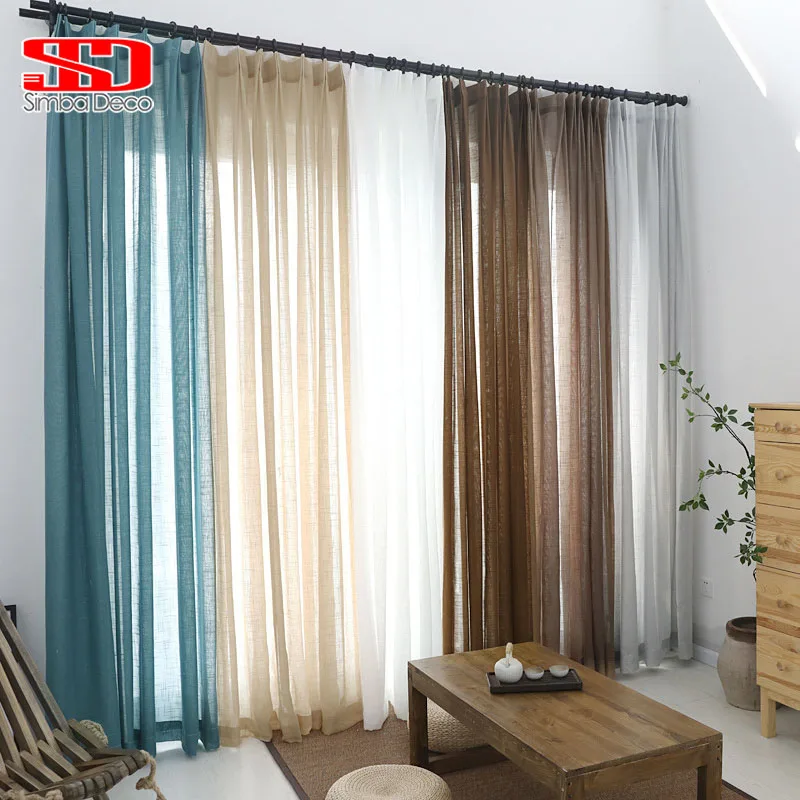 Solid Tulle Curtains for Living Room Modern Japan Cotton and Linen Light Sheer Voile Fabric for Curtains Window Treatments Blind
Solid Tulle Curtains for Living Room Modern Japan Cotton and Linen Light Sheer Voile Fabric for Curtains Window Treatments Blind