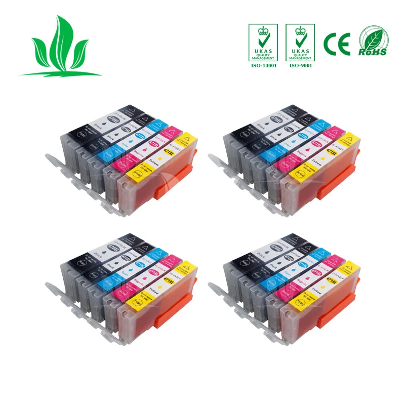 4 комплекта 470XL Совместимый картридж для принтера Canon PIXMA TS5040 MG5740 MG6840