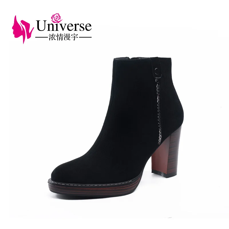 Leisure Real Kid Suede Plus Size 34-41 Ankle Boots Zip Universe Handmade Women Winter Boots Black Heels 9cm/3.54" Warm Shoe H186
Leisure Real Kid Suede Plus Size 34-41 Ankle Boots Zip Universe Handmade Women Winter Boots Black Heels 9cm/3.54" Warm Shoe H186