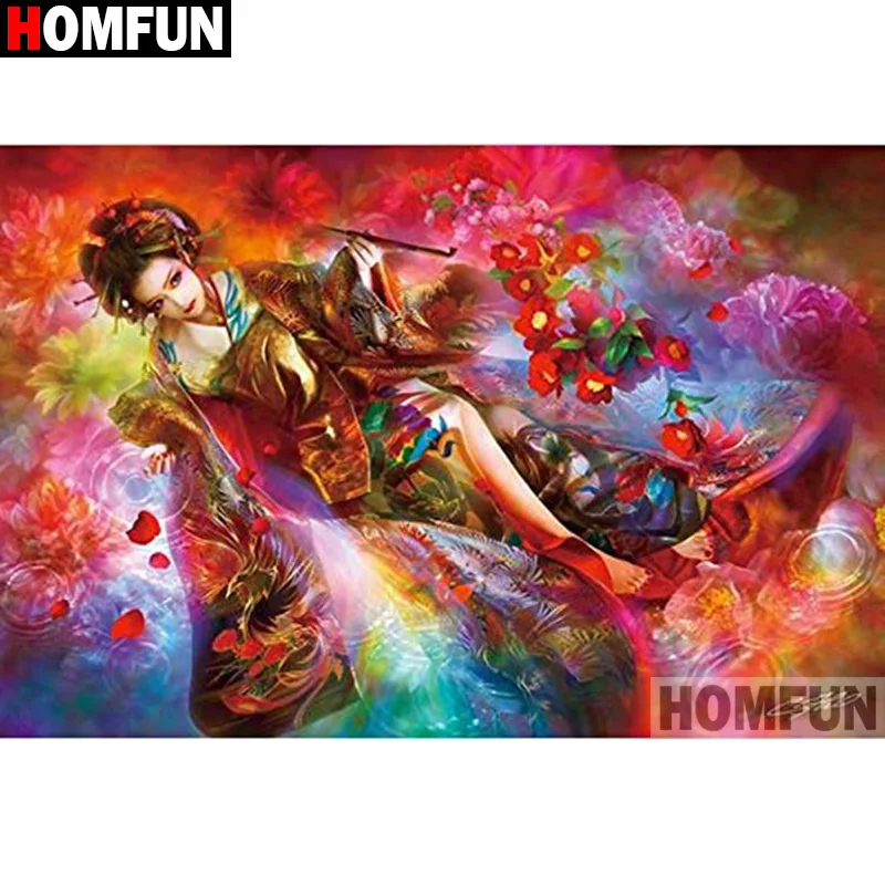 Алмазная 5d картина HOMFUN сделай сам полноразмерная/круглая вышивка крестиком для