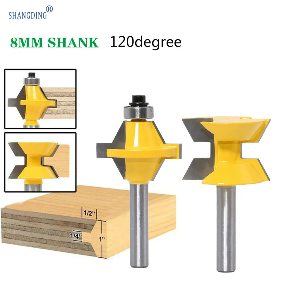 2 pcs 120 Degrees Mitra Locking Finger Joint Router Bits Set 8mm Rod Woodworking Cutters MDF Woodworking Tools
2 pcs 120 Degrees Mitra Locking Finger Joint Router Bits Set 8mm Rod Woodworking Cutters MDF Woodworking Tools