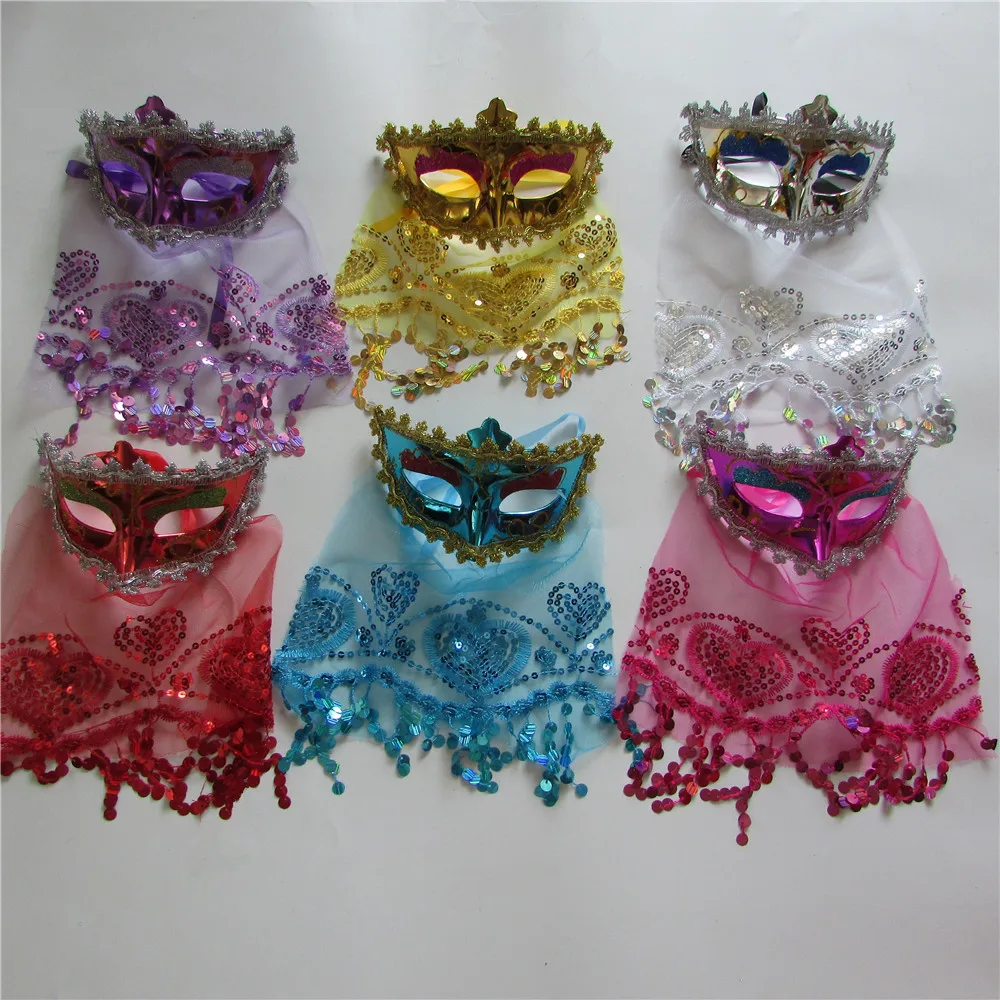 high quality 6 kind color select Masquerade Women Fashion Veil Upper Half Face Mask Halloween Masquerade party mask
high quality 6 kind color select Masquerade Women Fashion Veil Upper Half Face Mask Halloween Masquerade party mask