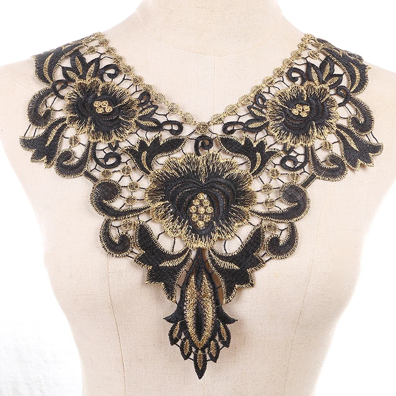 Black Gold Lace Collar Fabric DIY Garment Neck Accessories Neckline Collar Lace Applique Scrapbooking
Black Gold Lace Collar Fabric DIY Garment Neck Accessories Neckline Collar Lace Applique Scrapbooking