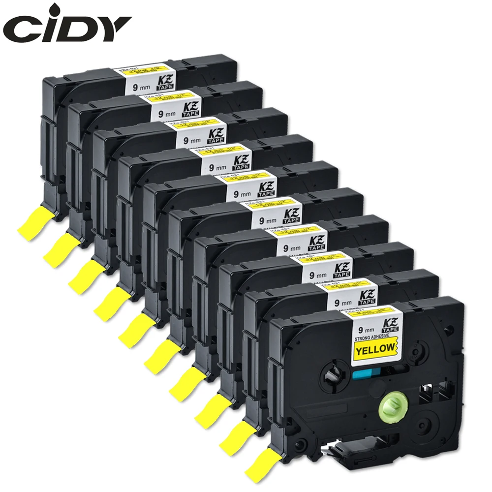 Cidy 10pcs/lot Black on Yellow TZe-S621 tze S621 tz-S621 tz S621 for p touch compatible brother label printer tz tape
Cidy 10pcs/lot Black on Yellow TZe-S621 tze S621 tz-S621 tz S621 for p touch compatible brother label printer tz tape