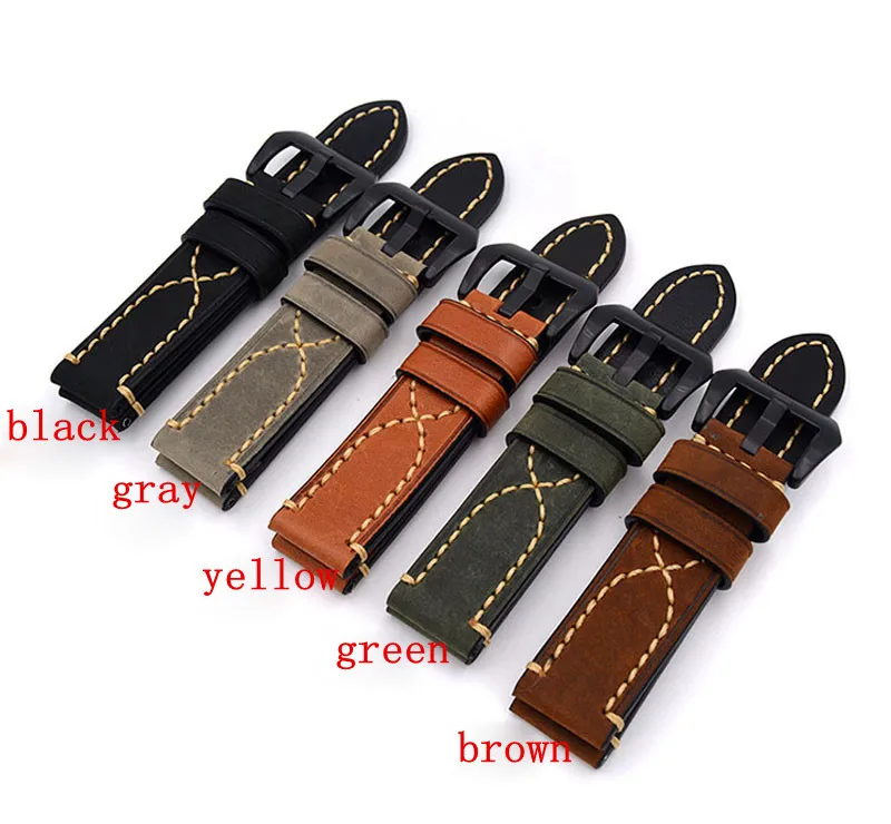Watch accessories leather thick black brown strap bracelet leather strap 20 22 24 26mm for Panda Hai
Watch accessories leather thick black brown strap bracelet leather strap 20 22 24 26mm for Panda Hai
