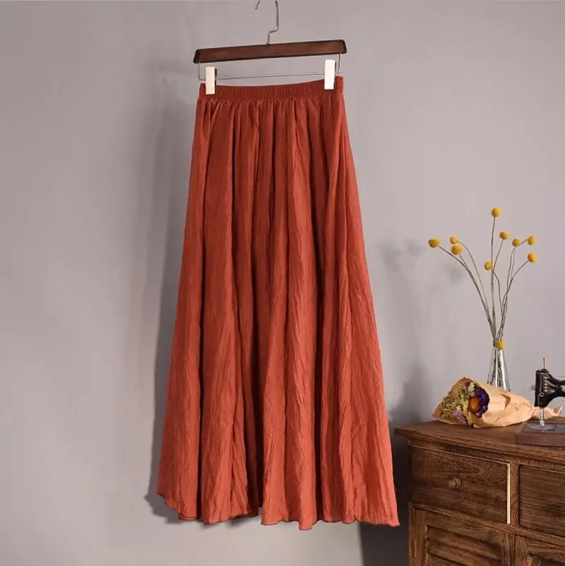 2018 Women Linen Cotton Long Skirts Elastic Waist Pleated Skirts Beach Boho Vintage Summer Skirts Plus Size AC666
2018 Women Linen Cotton Long Skirts Elastic Waist Pleated Skirts Beach Boho Vintage Summer Skirts Plus Size AC666