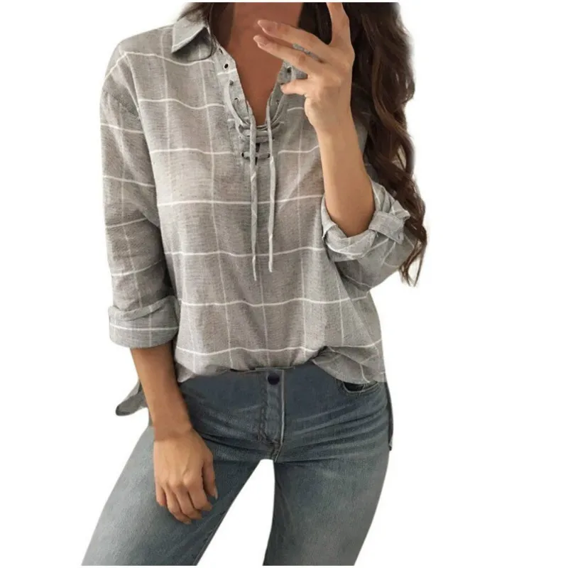 Women Shirts Autumn Casual Turn-down Collar Blouse Women Top Camisa Feminina Long Sleeve Grey Ladies Blouses Shirts
Women Shirts Autumn Casual Turn-down Collar Blouse Women Top Camisa Feminina Long Sleeve Grey Ladies Blouses Shirts