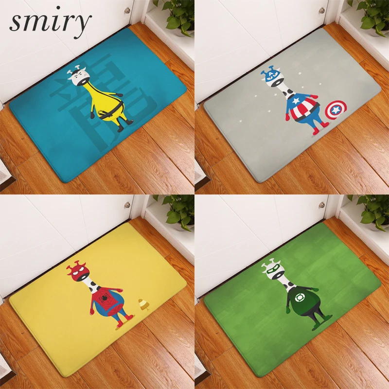 Smiry фланель 40*60 см Добро пожаловать домой Нескользящие коврики милый мультфильм