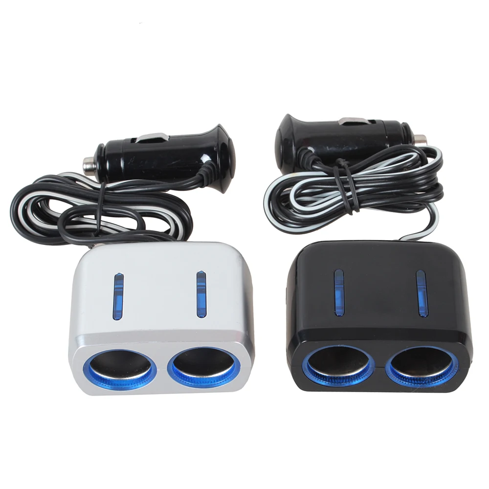 DC 12/24V Car Charger Cigarette Lighter Dual Sockets Charger Power Adapter Socket Splitter Extended Cable
DC 12/24V Car Charger Cigarette Lighter Dual Sockets Charger Power Adapter Socket Splitter Extended Cable