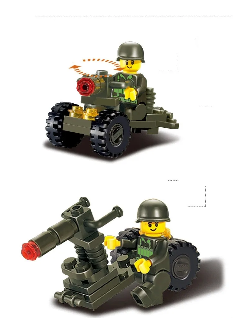 Plastic Building Blocks Army Troops Series Anti-tank Guns Children Educational Toys for Kids Gifts with LE Compatible
Plastic Building Blocks Army Troops Series Anti-tank Guns Children Educational Toys for Kids Gifts with LE Compatible