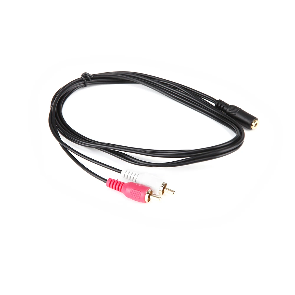 Золото 3 5 мм 1/8 "стерео Женский мини джек для 2 штекер RCA адаптер аудио y кабель