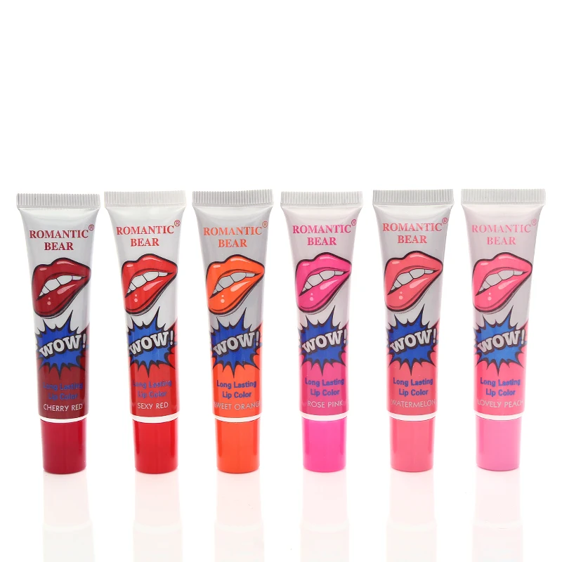 Romantic Bear 6 Color Waterproof Liquid Lipstick Beauty Red Wow Makeup Matte Lip Gloss Impermeavel lip gloss Cosmetics
Romantic Bear 6 Color Waterproof Liquid Lipstick Beauty Red Wow Makeup Matte Lip Gloss Impermeavel lip gloss Cosmetics