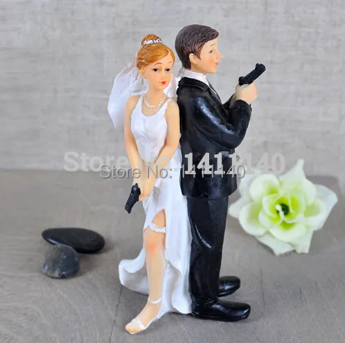 Super Sexy Spy with Gun Gute Funy Bride and Groom Wedding Cake Toppers couple figurines in Event & Party Supplies bolo Topper
Super Sexy Spy with Gun Gute Funy Bride and Groom Wedding Cake Toppers couple figurines in Event & Party Supplies bolo Topper