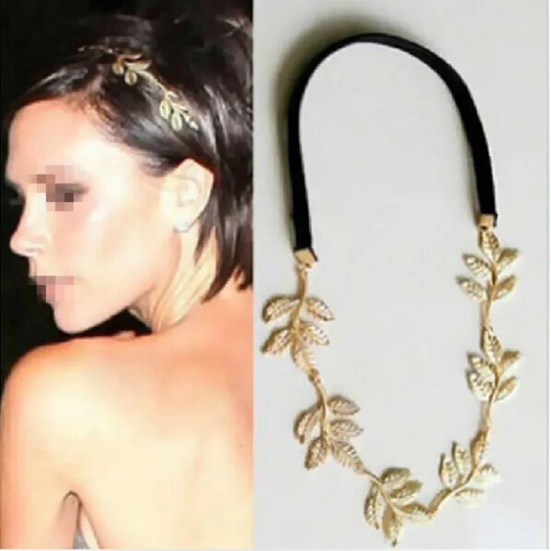 Женская винтажная повязка на голову эластичная в стиле ретро|leaf headband|hair leafhair bands