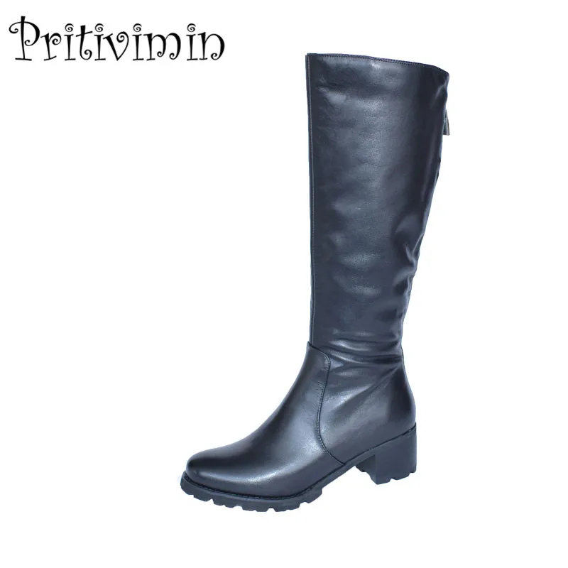 2018 New fashion girl heel plush lining long boots women winter botas mujer shoes Ladies cow leather botte femmes Pritivimin FN2
2018 New fashion girl heel plush lining long boots women winter botas mujer shoes Ladies cow leather botte femmes Pritivimin FN2
