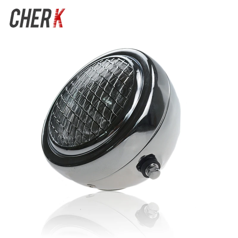 Универсальная хромированная мотоциклетная фара Cherk 6,5 дюйма с чехлом для гриля для Harley Cafe Racer Bobber HALO Ring
Универсальная хромированная мотоциклетная фара Cherk 6,5 дюйма с чехлом для гриля для Harley Cafe Racer Bobber HALO Ring