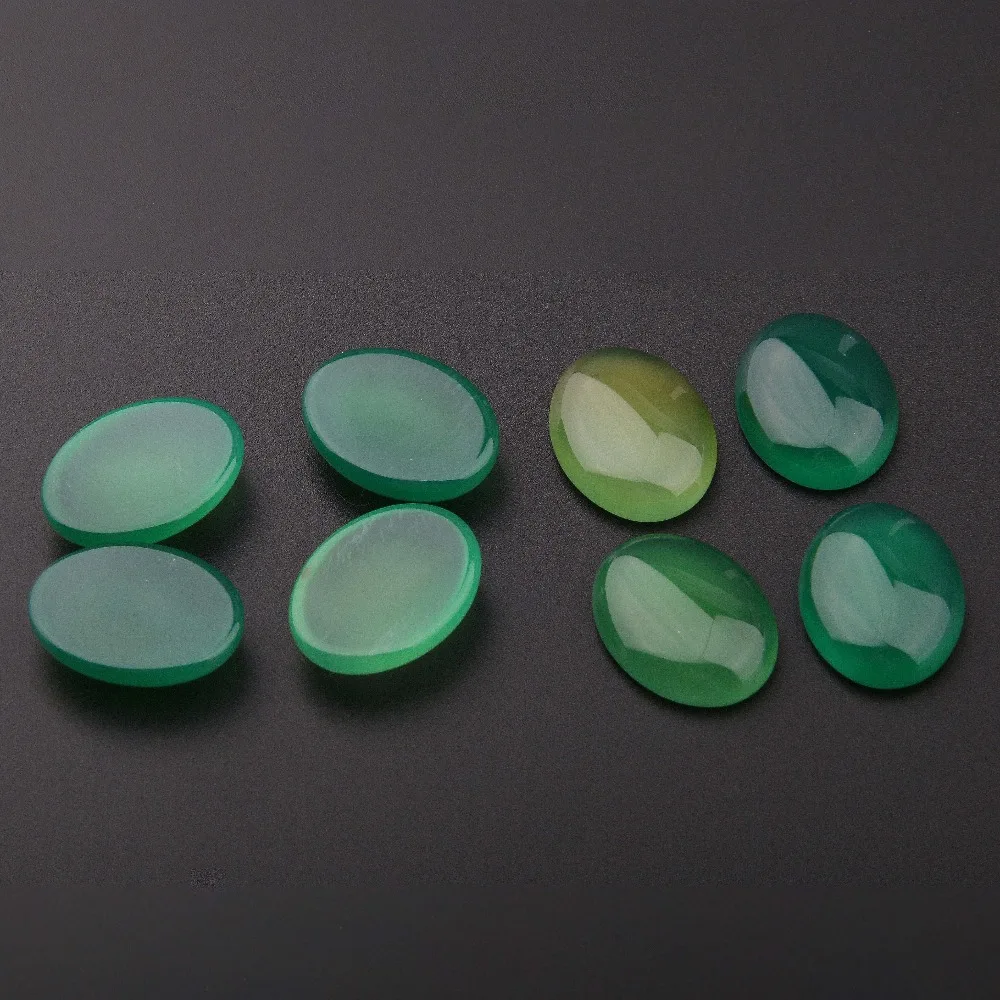 Green Agate Gem No Hole Stones Cabochon 10x14 mm 13x18 mm 15x20 mm 18x25 mm Egg Shape for Making Jewelry
Green Agate Gem No Hole Stones Cabochon 10x14 mm 13x18 mm 15x20 mm 18x25 mm Egg Shape for Making Jewelry