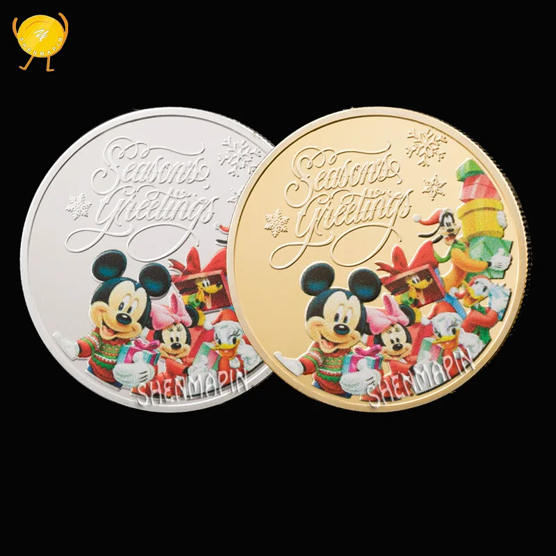 Merry Christmas Color Cartoon Commemorative Coin 999 Gold Silver Home Decorations Coins Collectibles New Year's Birthdays Gifts
Merry Christmas Color Cartoon Commemorative Coin 999 Gold Silver Home Decorations Coins Collectibles New Year's Birthdays Gifts