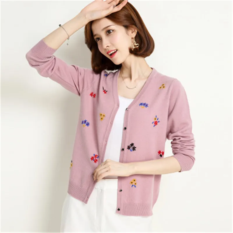 pure wool knit women fashion star embroidered Vneck cardigan sweater single breasted pink 4color M-XL retail wholesale
pure wool knit women fashion star embroidered Vneck cardigan sweater single breasted pink 4color M-XL retail wholesale