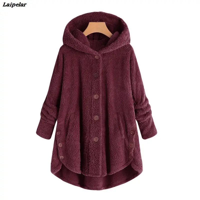 Fashion Women Button Coat Fluffy Tail Tops Hooded Pullover Loose Sweater Hooded Long Outwear Outwear Warm Bomber fashion
Fashion Women Button Coat Fluffy Tail Tops Hooded Pullover Loose Sweater Hooded Long Outwear Outwear Warm Bomber fashion