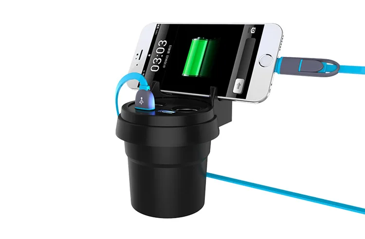 Cup Type Creative Car Charger Multi-function Display Voltage 3.0A 2 USB Port DC 12-24V Cigarette Lighter GPS DVR Phone Charge
Cup Type Creative Car Charger Multi-function Display Voltage 3.0A 2 USB Port DC 12-24V Cigarette Lighter GPS DVR Phone Charge