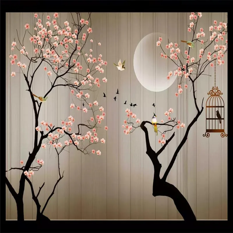 Custom 3d wallpaper new Chinese HD hand-painted flowers and birds background wall high-grade waterproof material
Custom 3d wallpaper new Chinese HD hand-painted flowers and birds background wall high-grade waterproof material