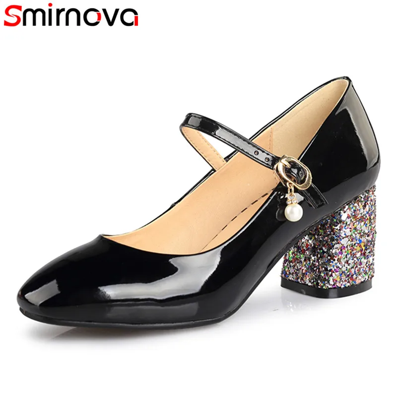 Smirnova spring autumn hot sale buckle mary janes women pumps thick high heels fashion square toe sweet casual shoes
Smirnova spring autumn hot sale buckle mary janes women pumps thick high heels fashion square toe sweet casual shoes