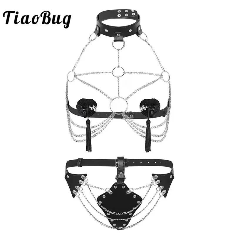 Соблазнительное женское нижнее белье TiaoBug из искусственной кожи, открытый бюстгальтер-корсет, женское нижнее белье в стиле панк, ремень с кр...
Соблазнительное женское нижнее белье TiaoBug из искусственной кожи, открытый бюстгальтер-корсет, женское нижнее белье в стиле панк, ремень с кр...