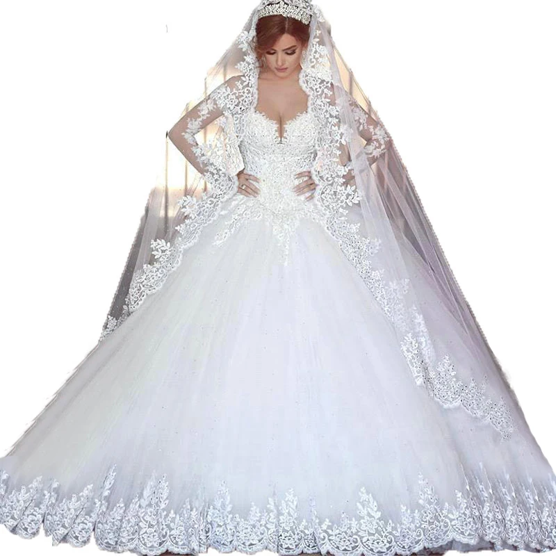 Robe de Mariage New Beaded Ball Gown Wedding Dresses 2020 Sexy Long Sleeve Lace Bride Dresses Vestidos De Novia
Robe de Mariage New Beaded Ball Gown Wedding Dresses 2020 Sexy Long Sleeve Lace Bride Dresses Vestidos De Novia