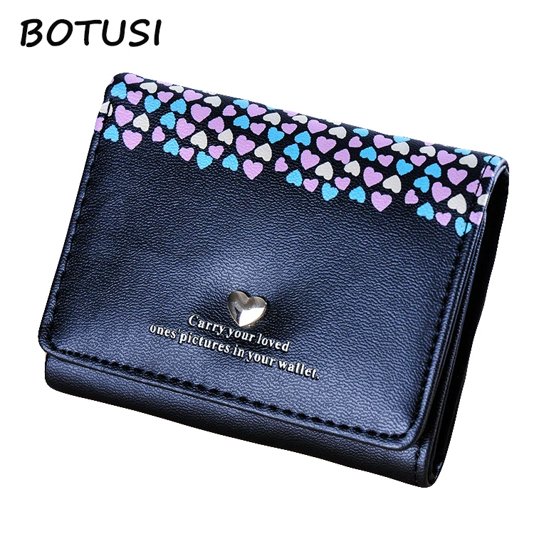 BOTUSI Loving Heart New Coming Fashion Lady Women Short PU Leather Wallet Card Holder Famous Wallet Phone Bag Money Coin Bag
BOTUSI Loving Heart New Coming Fashion Lady Women Short PU Leather Wallet Card Holder Famous Wallet Phone Bag Money Coin Bag