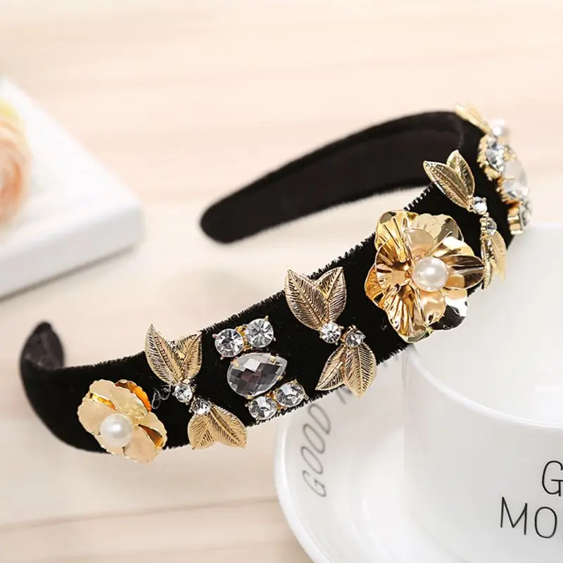 Women Luxury Jewelry Ethnic Wide Headband Glitter Rhinestone Imitation Pearl Decor Hai Hoop Banquet Prom Party Vintage Headpiece
Women Luxury Jewelry Ethnic Wide Headband Glitter Rhinestone Imitation Pearl Decor Hai Hoop Banquet Prom Party Vintage Headpiece
