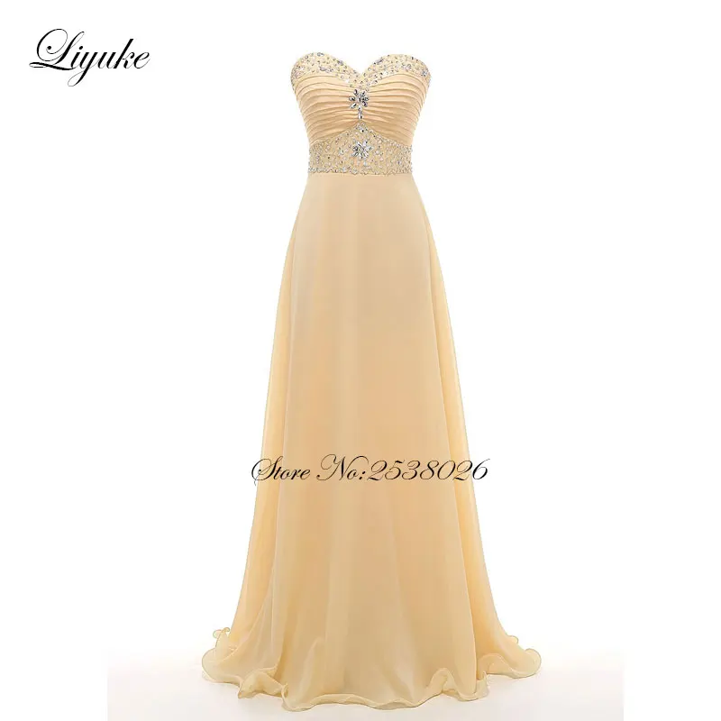 Liyuke A Line Pleat With Elegant Beading Floor Length Prom Dress Strapless Party Dress Customs Dresses Custom Made
Liyuke A Line Pleat With Elegant Beading Floor Length Prom Dress Strapless Party Dress Customs Dresses Custom Made