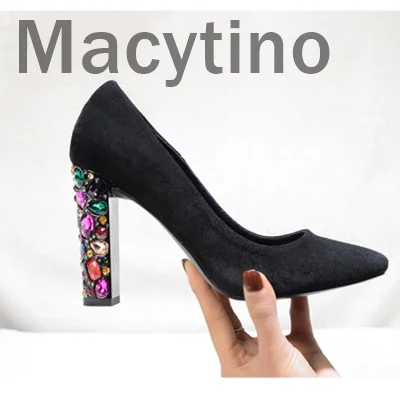 Macytino/элегантные женские туфли на высоком каблуке; туфли со стразами на каблуке 10 см; официальные офисные туфли на не сужающемся книзу массив...
Macytino/элегантные женские туфли на высоком каблуке; туфли со стразами на каблуке 10 см; официальные офисные туфли на не сужающемся книзу массив...