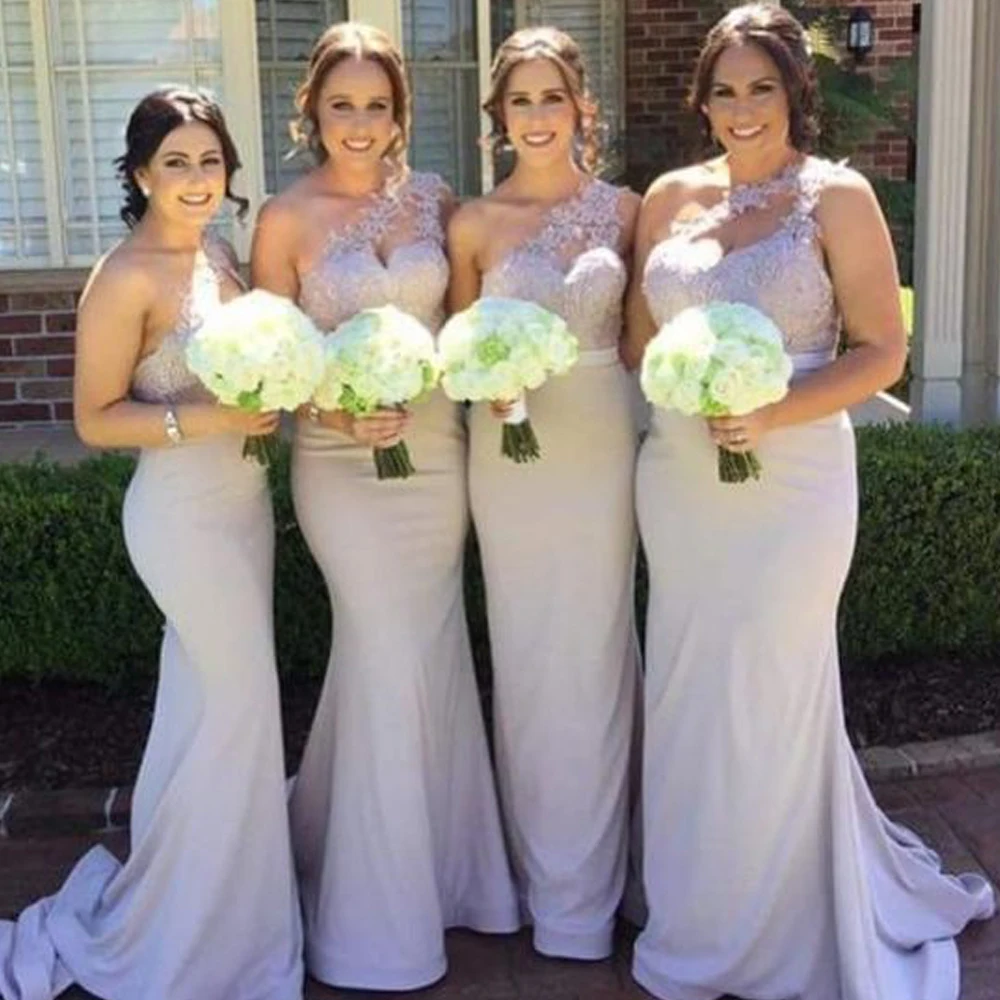 sliver bridesmaid dresses 2020 one shoulder mermaid satin wedding guest dresses lace appliques long party dresses for wedding
sliver bridesmaid dresses 2020 one shoulder mermaid satin wedding guest dresses lace appliques long party dresses for wedding