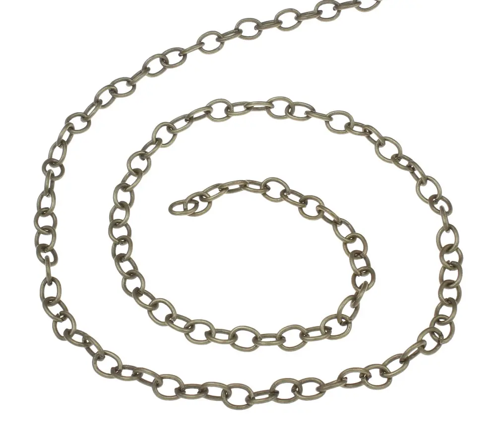 Iron Oval Chain,Women Jewelry, vintage necklace making antique bronze color plated, link chain findings4x5.90x1mm
Iron Oval Chain,Women Jewelry, vintage necklace making antique bronze color plated, link chain findings4x5.90x1mm