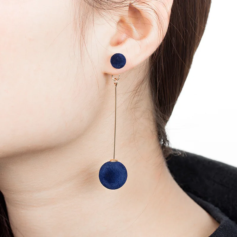 6 Colors Red Pink Black Grey Flannel Ball Long Golden Stick Dangle Earrings Women Drop Earrings
6 Colors Red Pink Black Grey Flannel Ball Long Golden Stick Dangle Earrings Women Drop Earrings