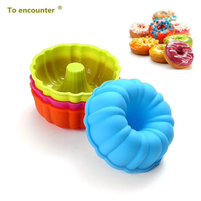 Silicone DIY Donut Maker Pumpkin Shape Doughnut Mold Set Desserts Sweet Food Baking Cookie Cake Mould Kitchen Dessert Tool | Дом и сад