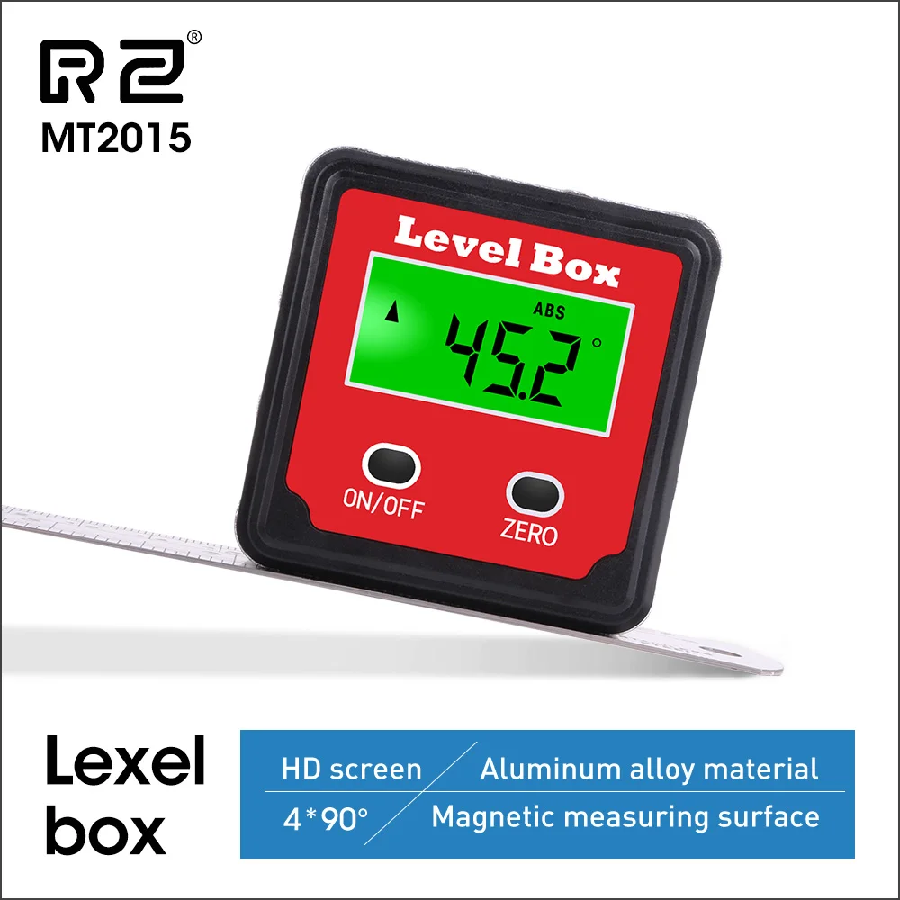 RZ Digital Electronic Protractor Inclinometer Bevel Box Angle finder With Backlight Angle Measurement Angle Gauge MT2015
RZ Digital Electronic Protractor Inclinometer Bevel Box Angle finder With Backlight Angle Measurement Angle Gauge MT2015