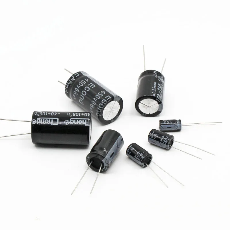 Full Value Aluminum Electrolytic Capacitor 6.3V 10V 16V 25V 35V 50V 63V 100V 250V 400V 450V 10uF to 1000uF 1000uF to 4700uF
Full Value Aluminum Electrolytic Capacitor 6.3V 10V 16V 25V 35V 50V 63V 100V 250V 400V 450V 10uF to 1000uF 1000uF to 4700uF