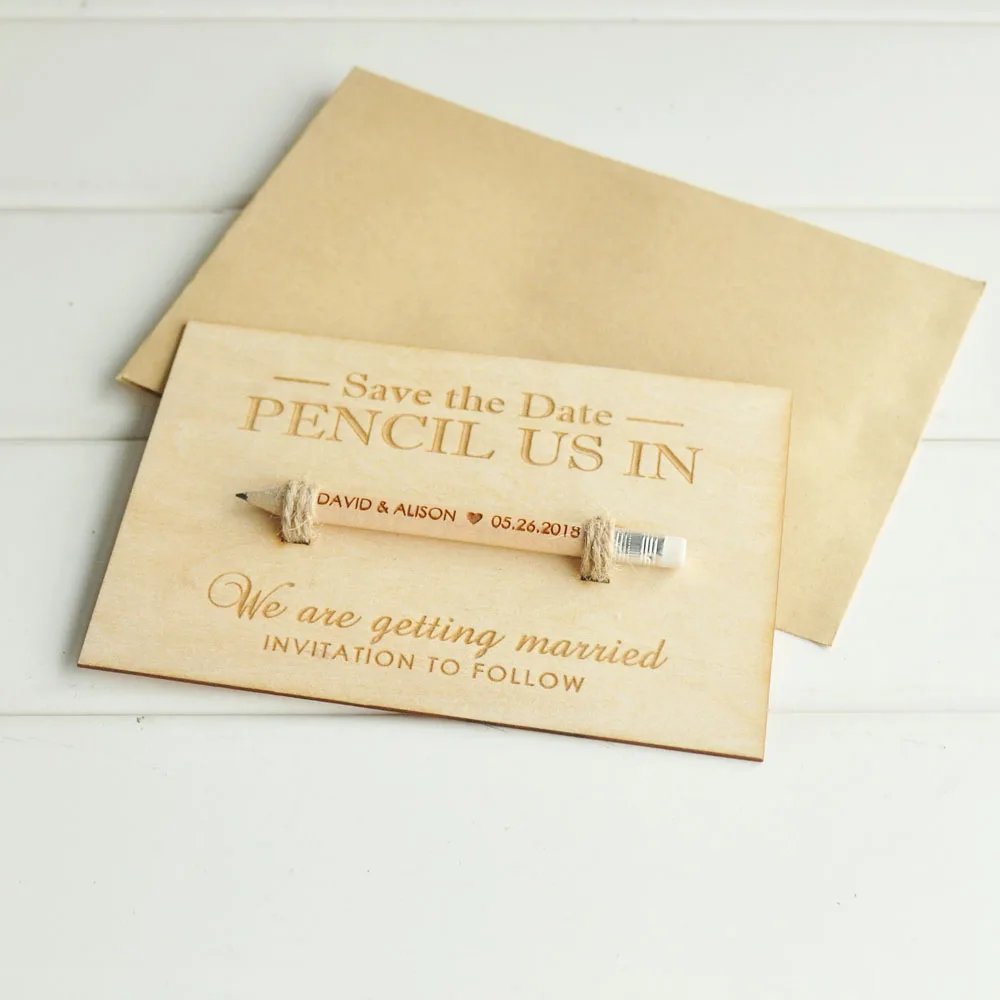 Personalised Pencil Us In Wood Save the Dates Engraved Pencils Funny Pencils Gift Wedding Invitation
Personalised Pencil Us In Wood Save the Dates Engraved Pencils Funny Pencils Gift Wedding Invitation