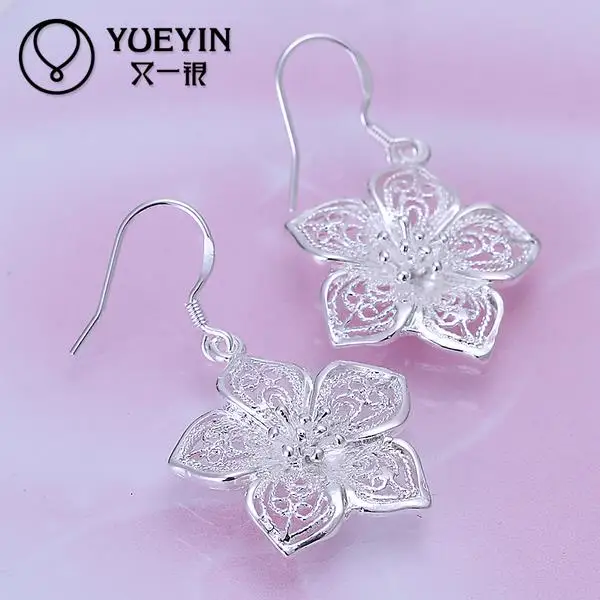 New Fashion Silver Jewelry Dangle Earrings for Women Sun Flower Hollow Design Cute Drop Earrings Wedding Jewelry cluaise E035
New Fashion Silver Jewelry Dangle Earrings for Women Sun Flower Hollow Design Cute Drop Earrings Wedding Jewelry cluaise E035