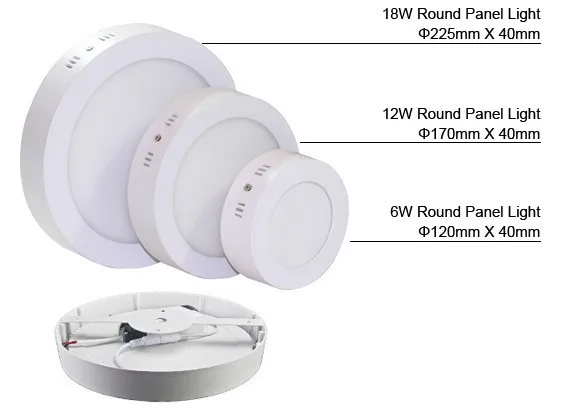 Round Led Panel Light Surface Mounted Downlight lighting Led ceiling down AC 110-240V + Driver
Round Led Panel Light Surface Mounted Downlight lighting Led ceiling down AC 110-240V + Driver