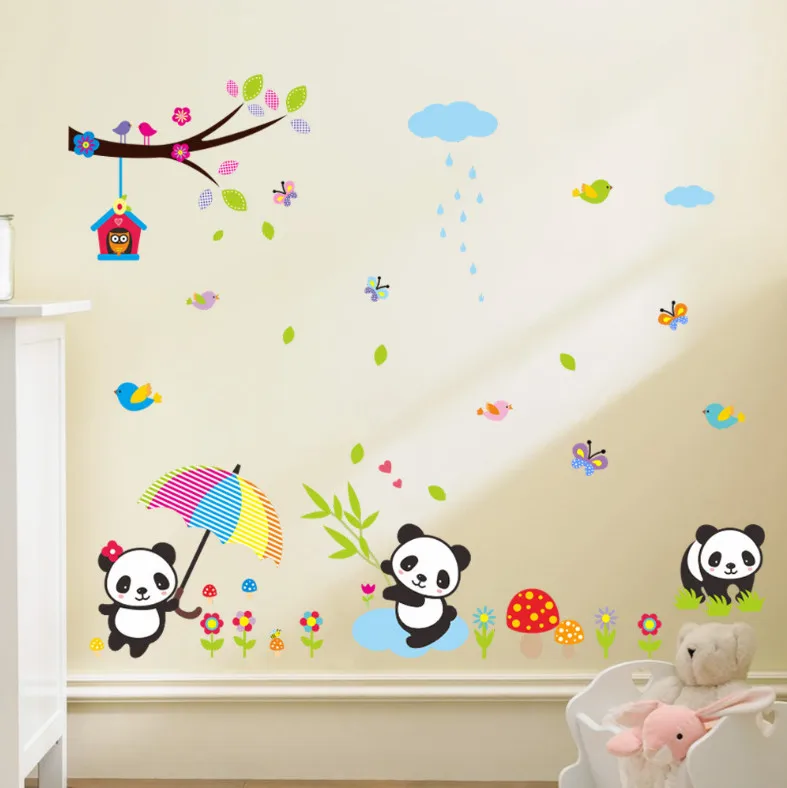 Panda Bamboo Birds Cartoon Vinyl Wall Stickers For Kids Room Tree Sky Wall Decal Child Wallpaper Nursery Decor Wall Art Decals
Panda Bamboo Birds Cartoon Vinyl Wall Stickers For Kids Room Tree Sky Wall Decal Child Wallpaper Nursery Decor Wall Art Decals