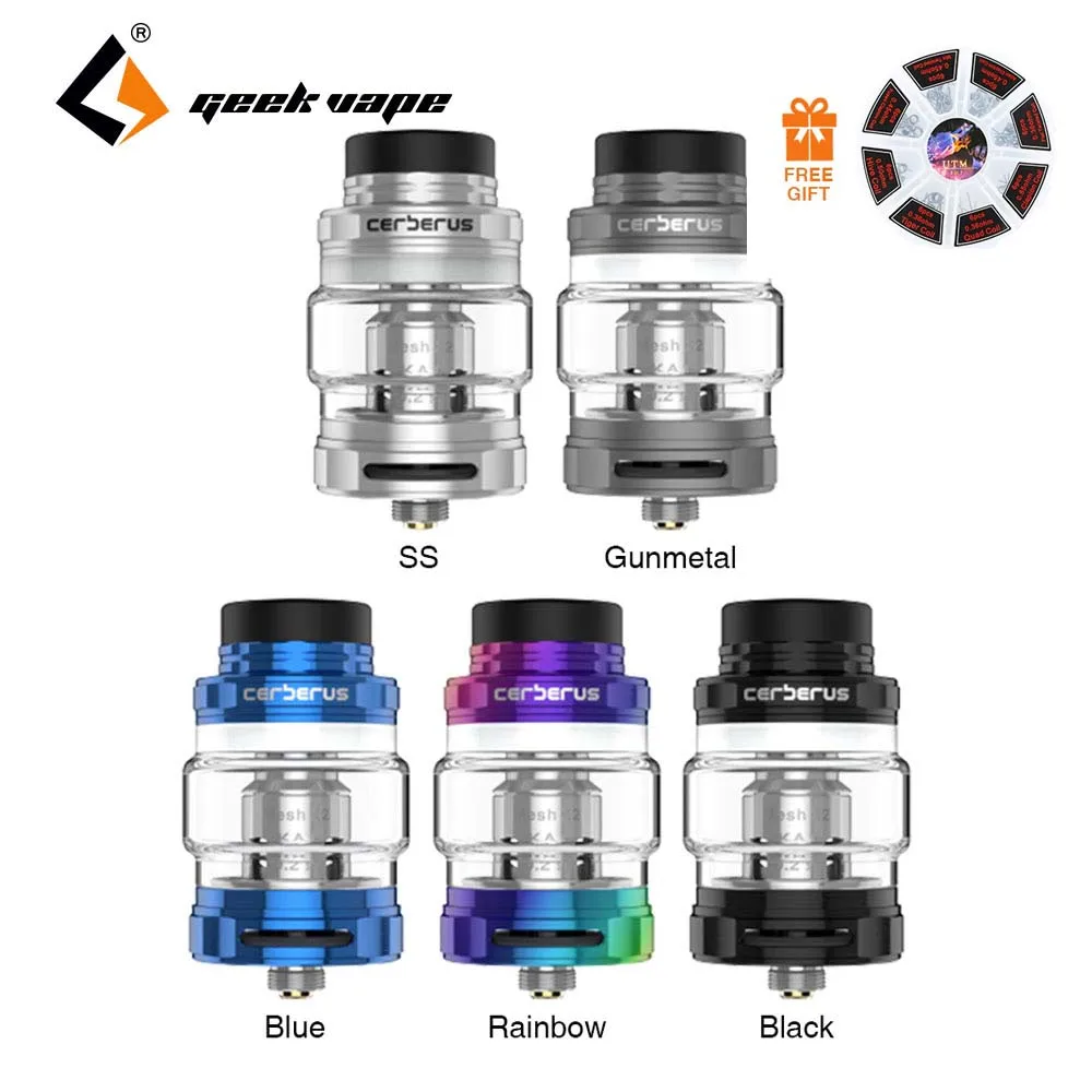 Оригинальный бак GeekVape Cerberus Subohm диаметром 27 с емкостью 5 мл/4 мл супер сетчатой