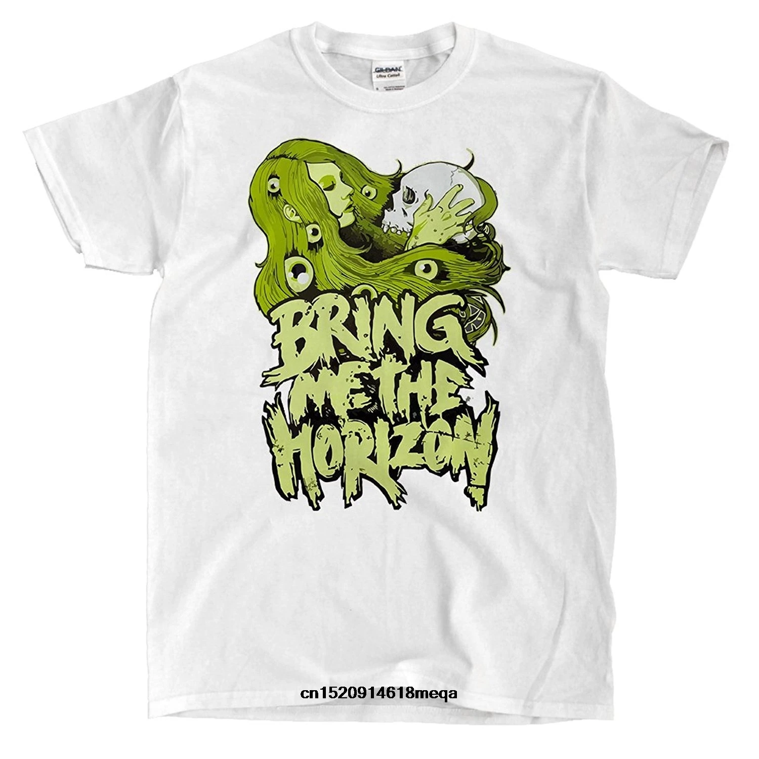 Смешные футболки Bring Me The Horizon зеленые глаза Мужская модная футболка|Футболки| |