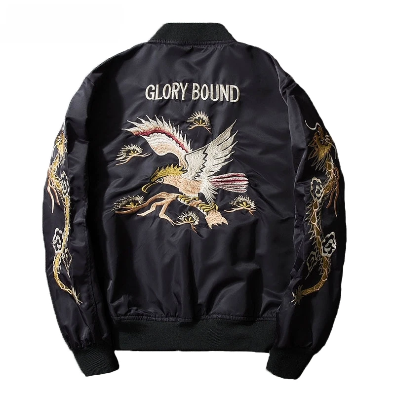 AmberHeard Fashion Spring Autumn Men Jacket Streetwear Dragon Eagle Embroidery Japan Black Bomber Jacket MA1 Flight Aviator Coat
AmberHeard Fashion Spring Autumn Men Jacket Streetwear Dragon Eagle Embroidery Japan Black Bomber Jacket MA1 Flight Aviator Coat
