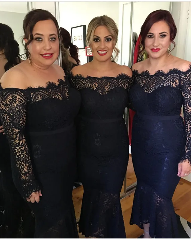 Navy Blue Mother of the Bride Dresses Lace Long Sleeve Trumpet Mother of Groom Bride dress
Navy Blue Mother of the Bride Dresses Lace Long Sleeve Trumpet Mother of Groom Bride dress