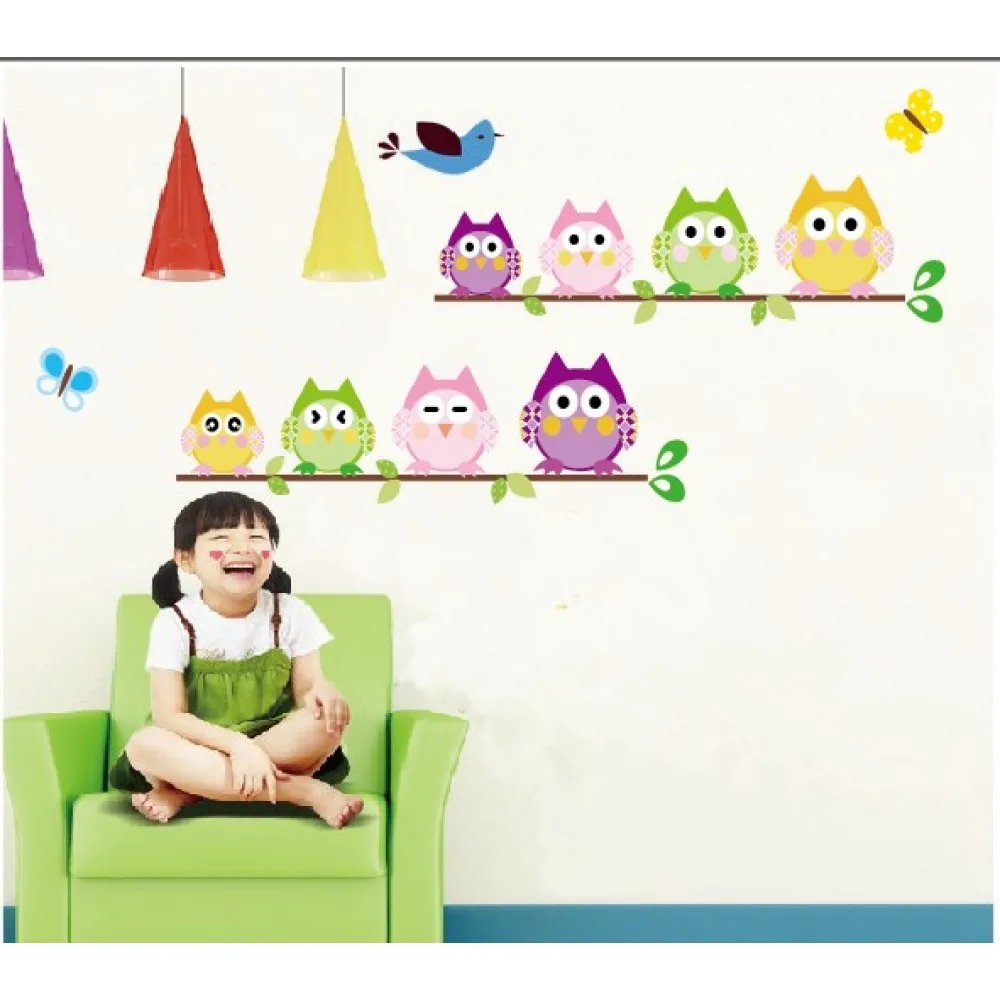 Eight lovely Owls Wall Stickers Colorful Owls Wall Decals Animal Decals Animal Stickers 1009 A+B
Eight lovely Owls Wall Stickers Colorful Owls Wall Decals Animal Decals Animal Stickers 1009 A+B