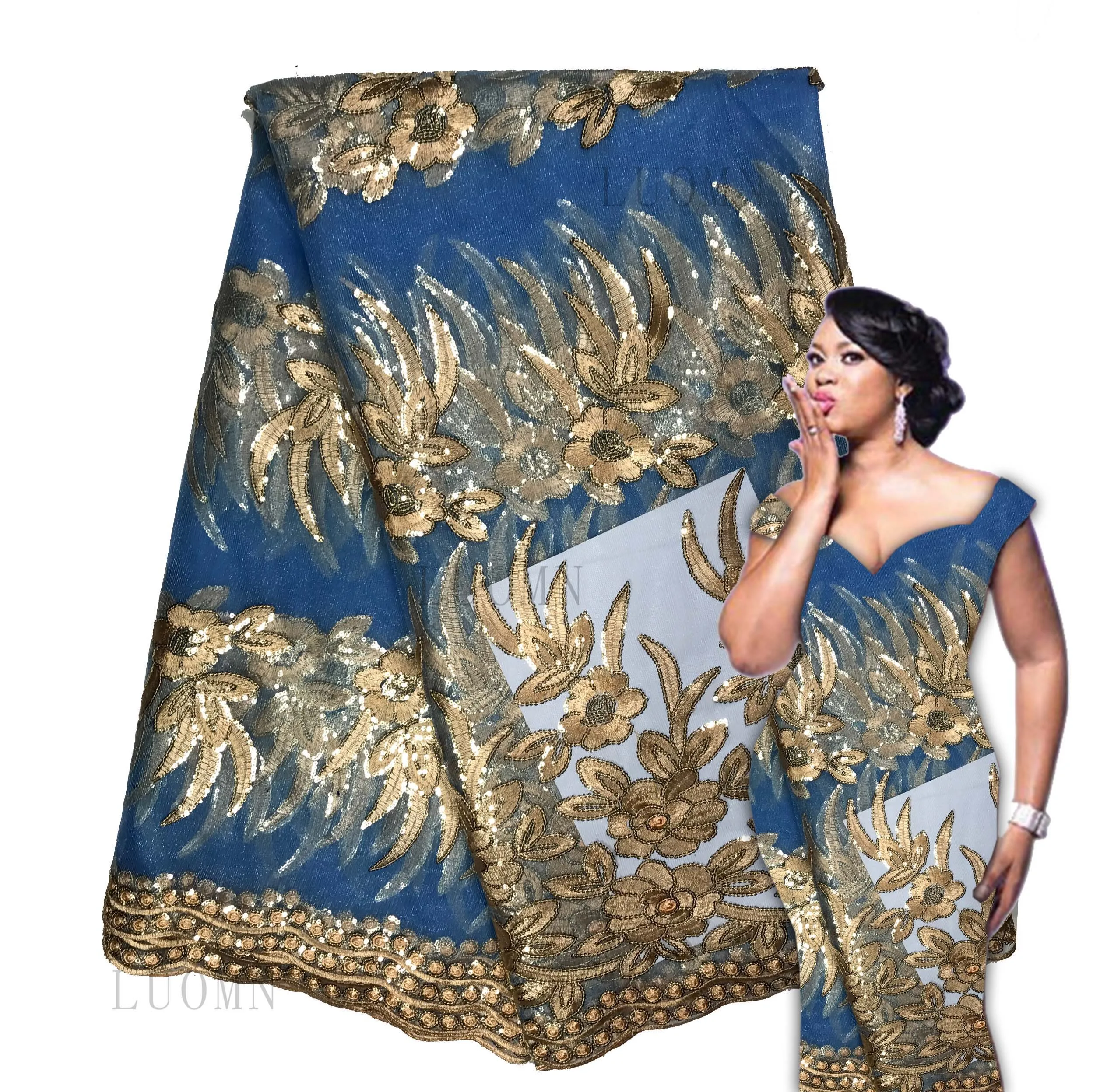 2018 Latest French Nigerian Laces Fabrics High Quality Tulle African Laces Fabric Wedding African French Tulle Lace blue
2018 Latest French Nigerian Laces Fabrics High Quality Tulle African Laces Fabric Wedding African French Tulle Lace blue