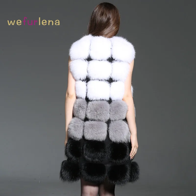 Welfurlena 90cm Real Thick Blue Fox Fur Vest Sleeveless Multicolored Genuine Long Natural Winter Full Pelt Waistcoat For Women
Welfurlena 90cm Real Thick Blue Fox Fur Vest Sleeveless Multicolored Genuine Long Natural Winter Full Pelt Waistcoat For Women